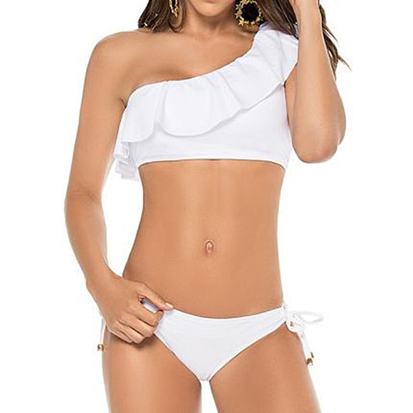 Brand Sexy White Ruffles Bikini